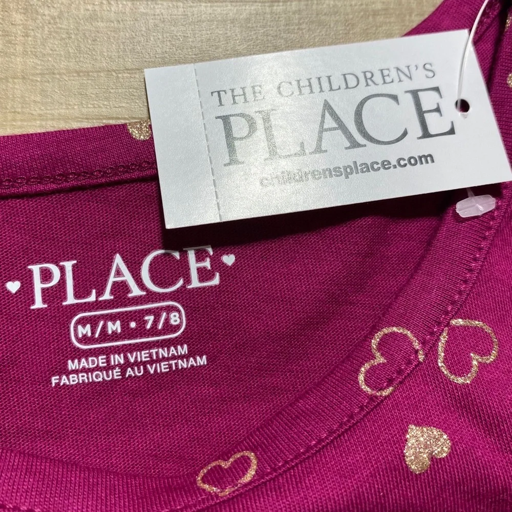 The Children's Place Girls Long Sleeve‎ Heart Skater Everyday Dress Medium 7/8 - Picture 6 of 10